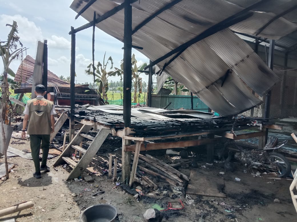 BPBD Kabupaten Sidrap Lakukan Asesmen Kebakaran Rumah di Tanrutedong, Dua Pitue
